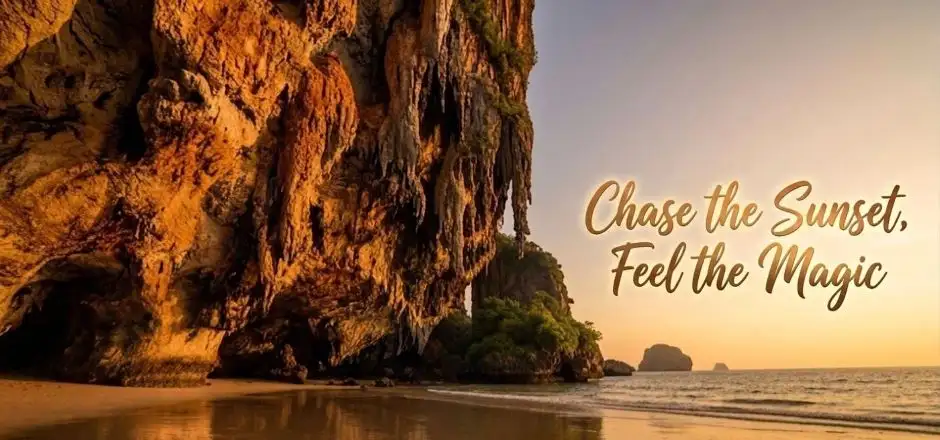 Railay Golden Hour Sunset tour by Longtail